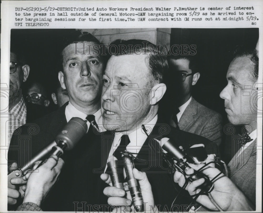 1958 Press Photo United Auto Workers President Walter P. Reuther- Historic Images