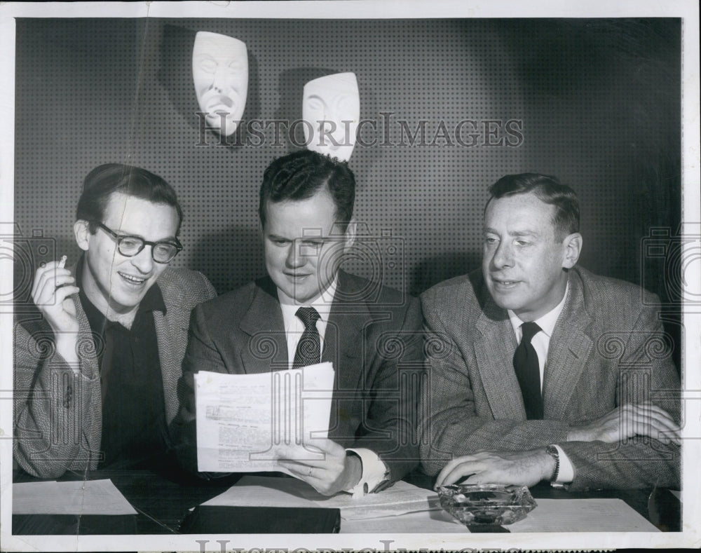 1955 Press Photo Director Sidney Lumet,Dan petrie &amp; Norman Feldman- Historic Images