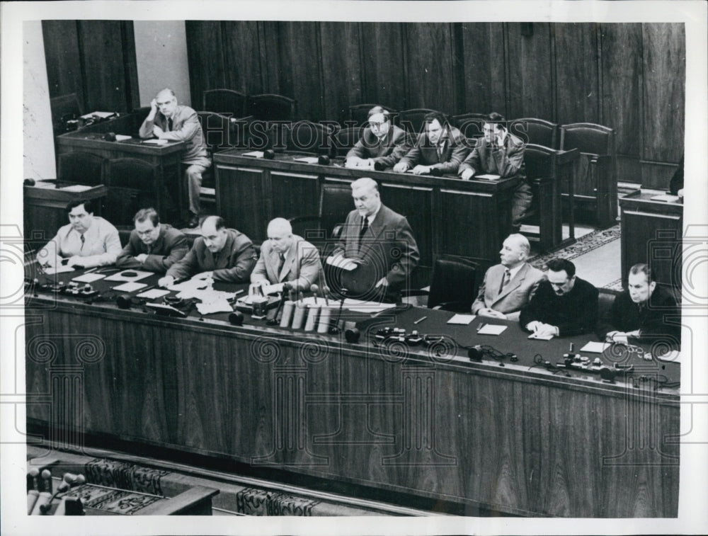 1955 Press Photo Kremlin in Moscow,GM Malenkov,MG Pervukhin and other Soviets- Historic Images