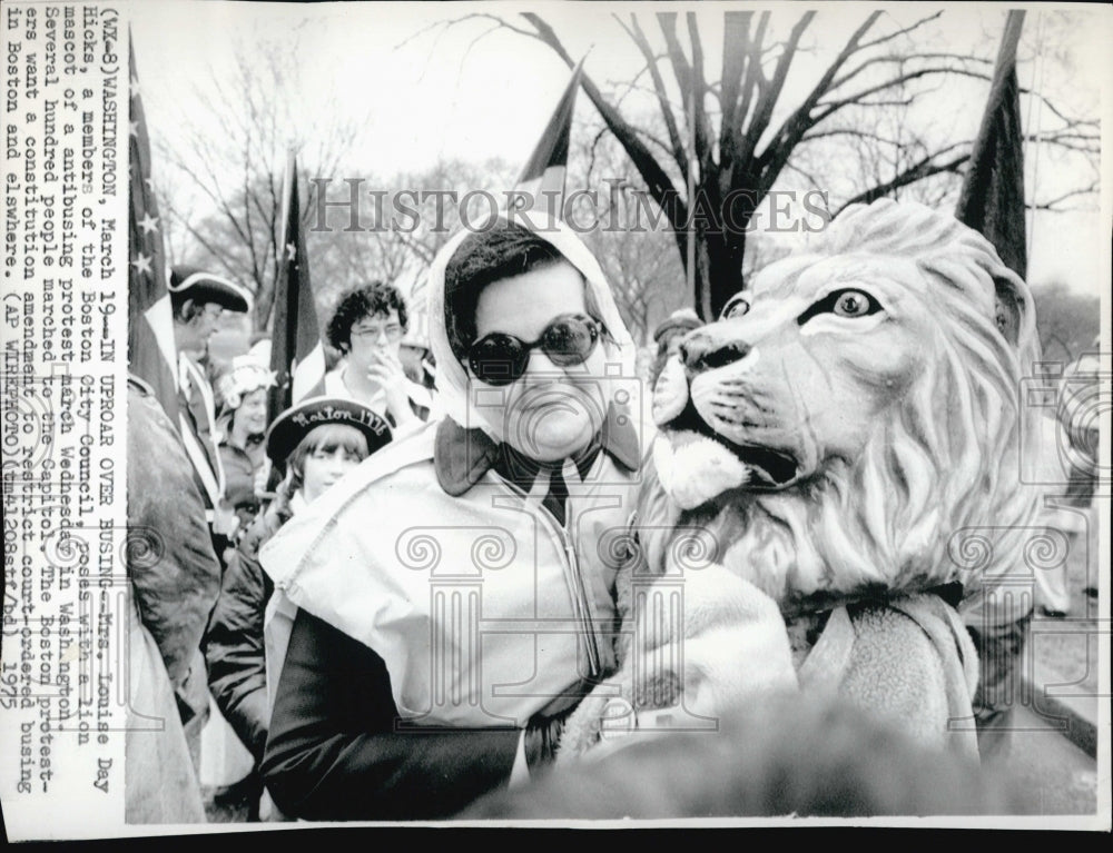 1975 Press Photo Mrs. Louise Day Hicks, member of the Boston City Council- Historic Images