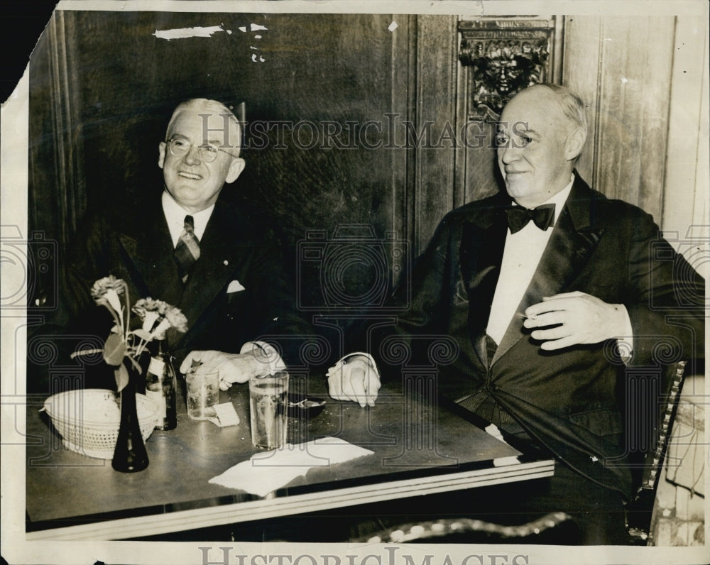 1939 Press Photo Mayor Charles Malley and Thomas White - Historic Images