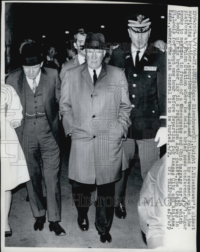 1969 Press Photo Edgar Eisenhower, Oldest Brother of the Late President- Historic Images