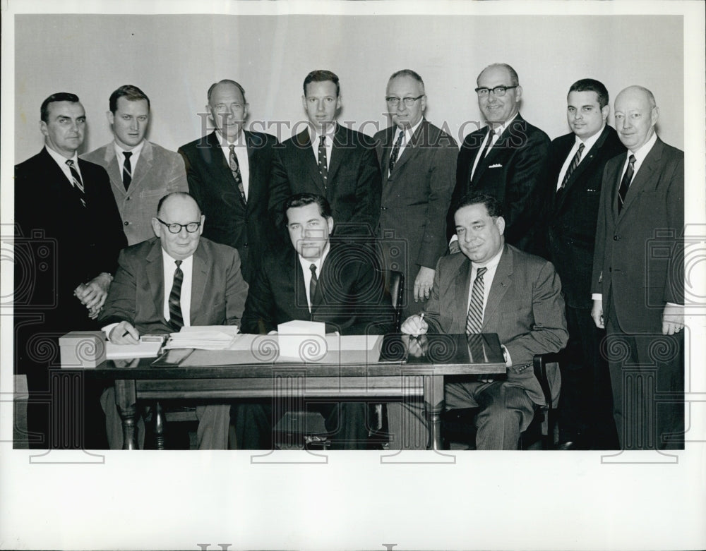 1967 Press Photo Somerville Chamber of Commerce 21st Annual Dinner Planning- Historic Images