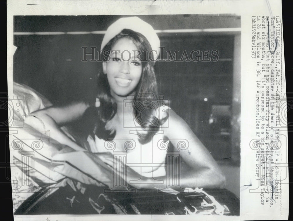 1973 Press Photo Rosylin &quot;Roz&quot; Taylor to marry Flip Wilson- Historic Images