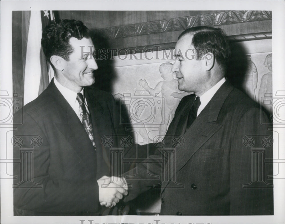 1950 Press Photo Former Assistant Sec. of Labor John W. Gibson and K. McGrath- Historic Images