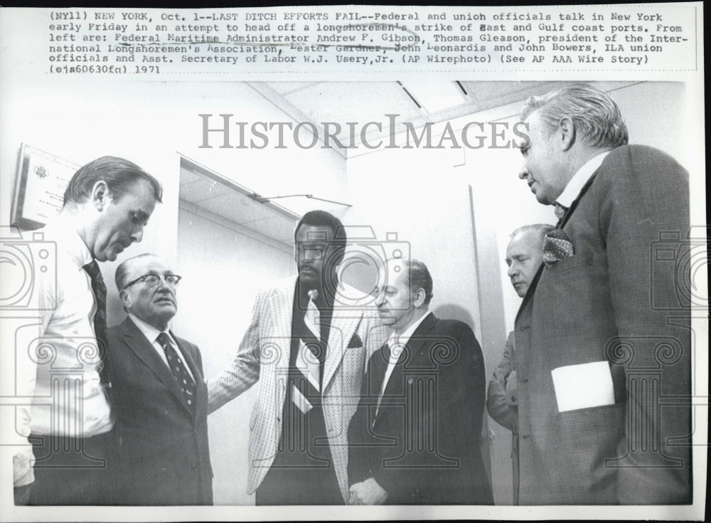 1971 Press Photo A. Gibson, Thomas Gleason, L. Gardner, J. Leonardis, J. Bowers- Historic Images