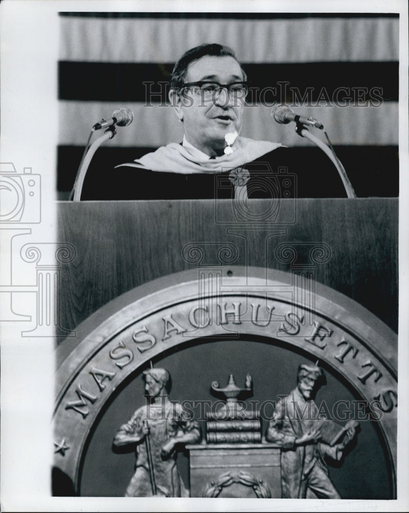 1973 Press Photo MIT President Jerome Bert Wiesner delivered Main Address - Historic Images