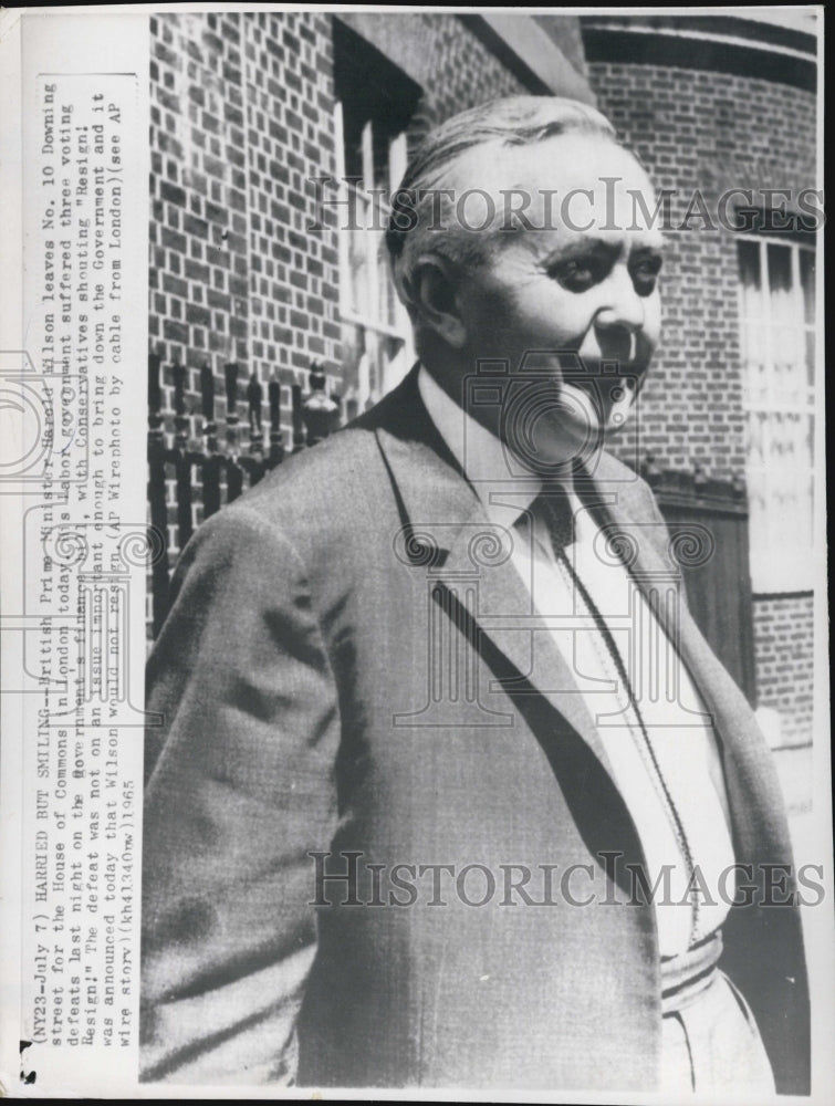 1965 Press Photo Britain's Prime Minister Harold Wilson- Historic Images