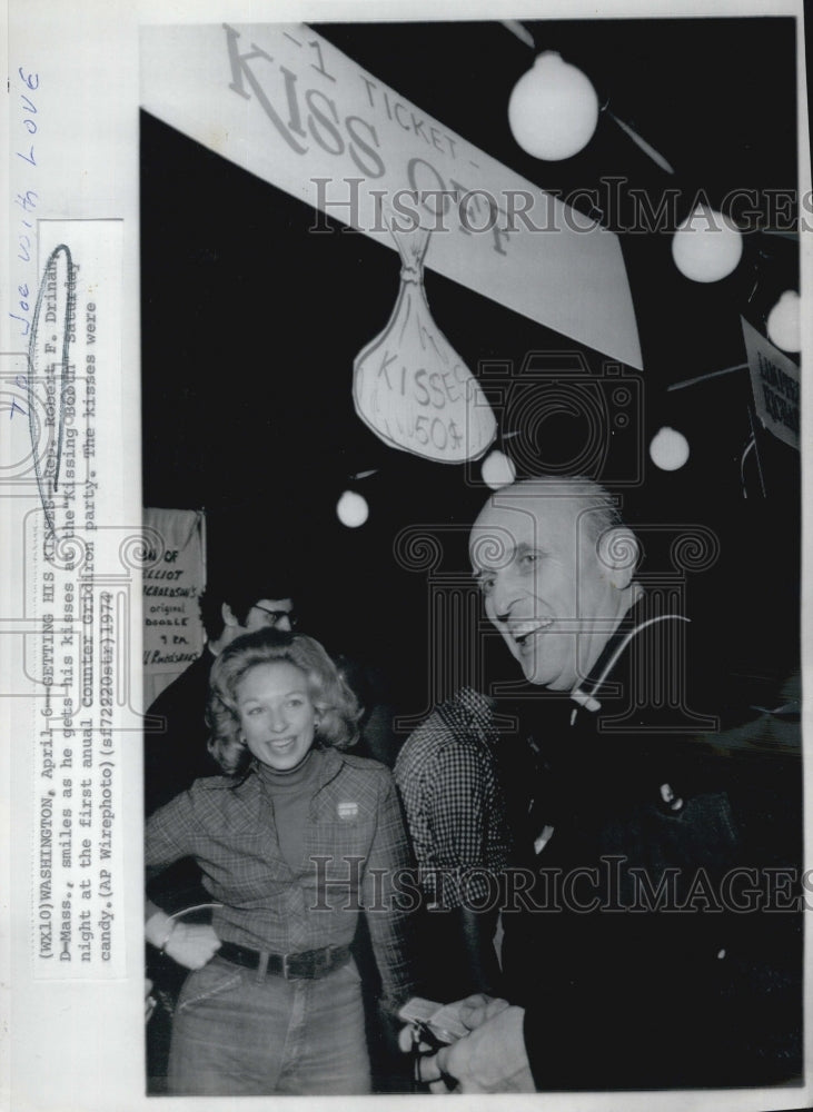 1974 Press Photo Rep Robert F Drinan of Mass.- Historic Images