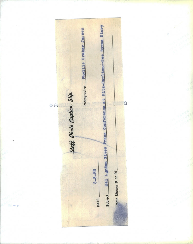 1988 Press Photo Photo Actor Hal Linden