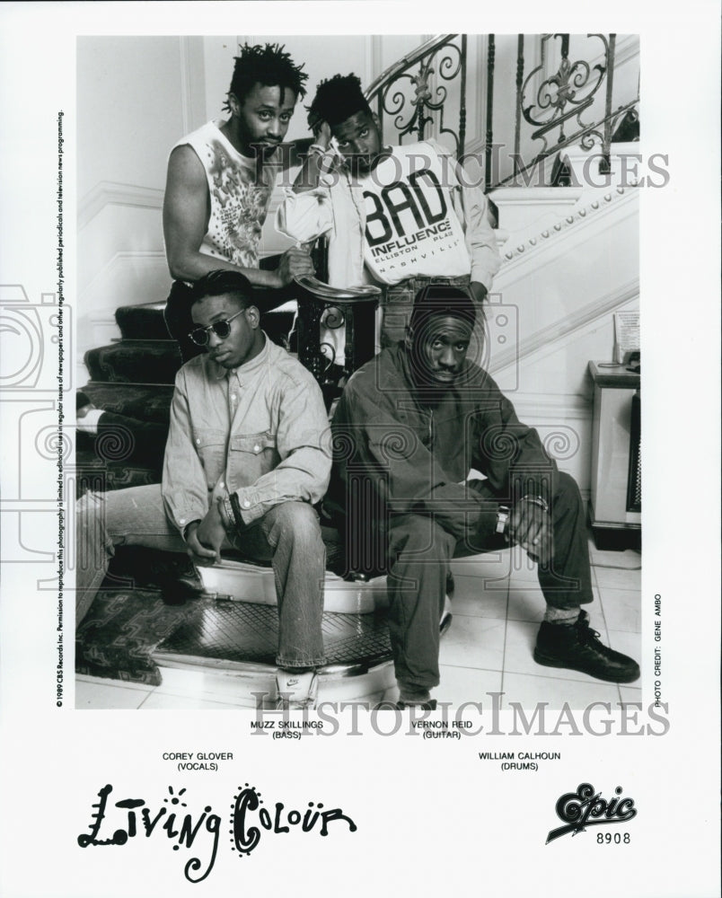 Press Photo Band, Living Color,C Glover,M Skillings,V Reid,W Calhoun
