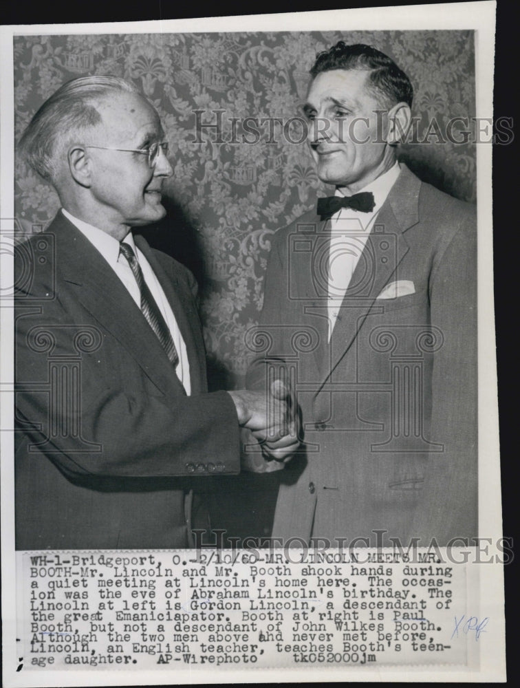 1960 Press Photo Gordon Lincoln &amp; Paul Booth- Historic Images