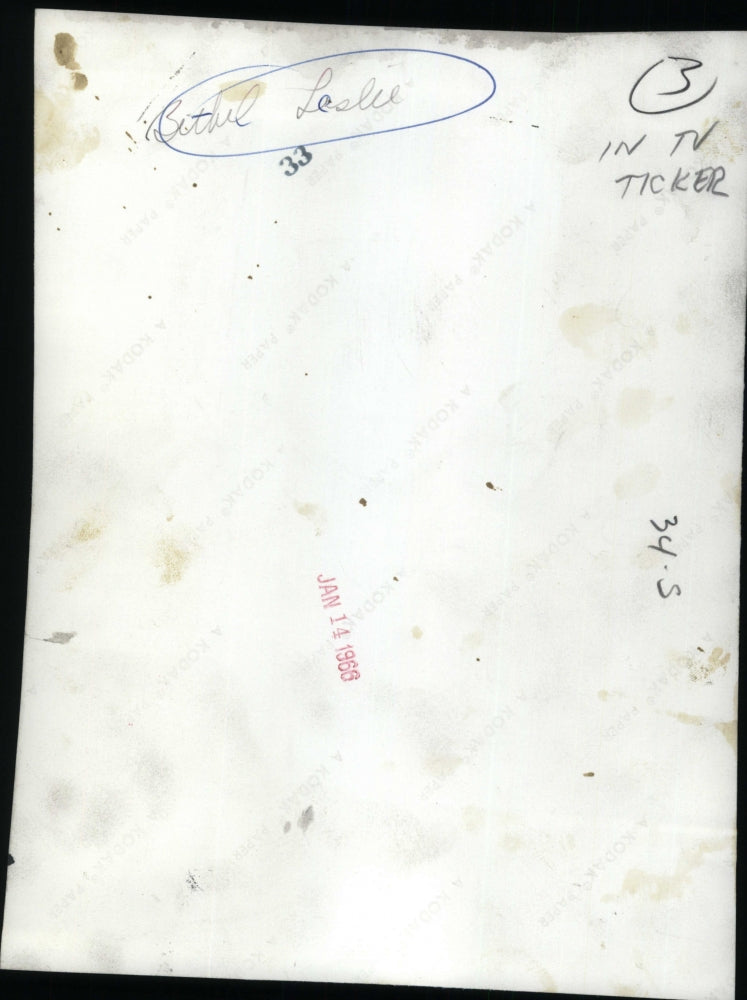 1966 Press Photo Film and Stage Actress Bethel Leslie