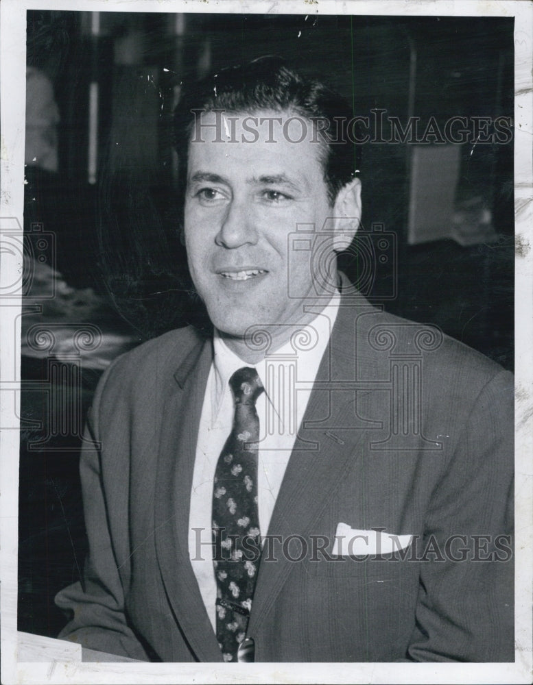 1956 Press Photo WHDH disc jockey, Bob Clayton- Historic Images