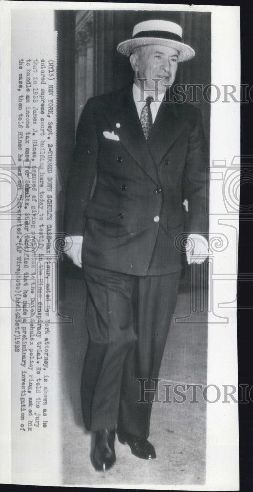 1938 Press Photo New York atty Max Stour at a trial- Historic Images