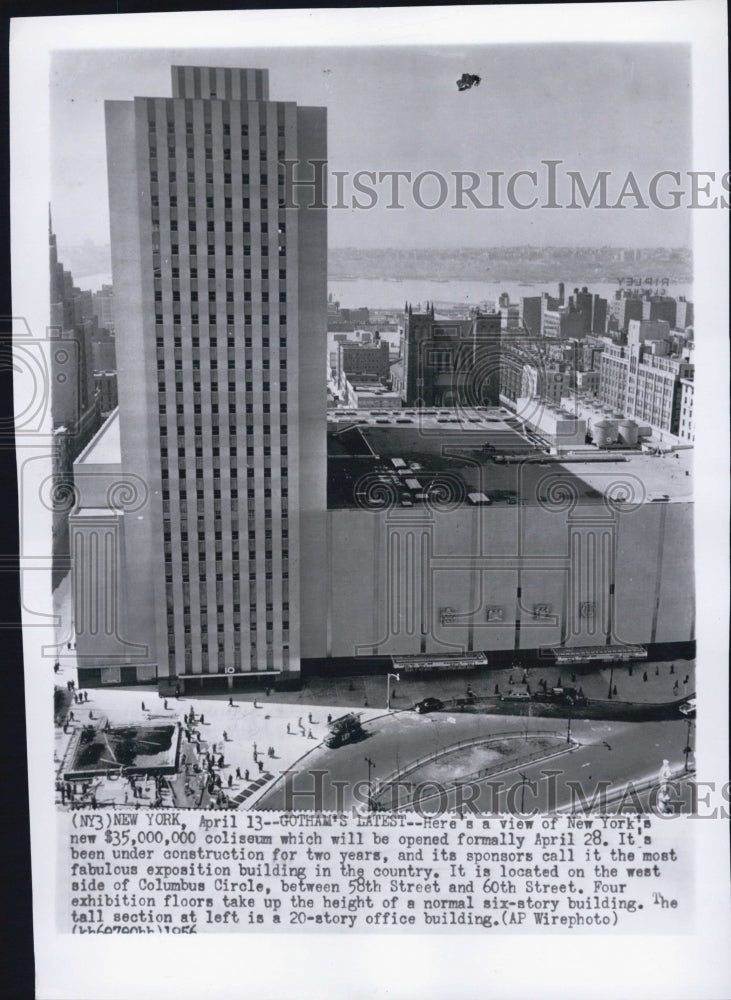 1956 Press Photo The Coliseum of New York- Historic Images