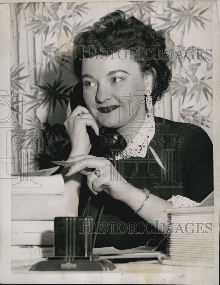 1952 Press Photo Miss Massachusetts 1943 Miss Mary McAnulty- Historic Images