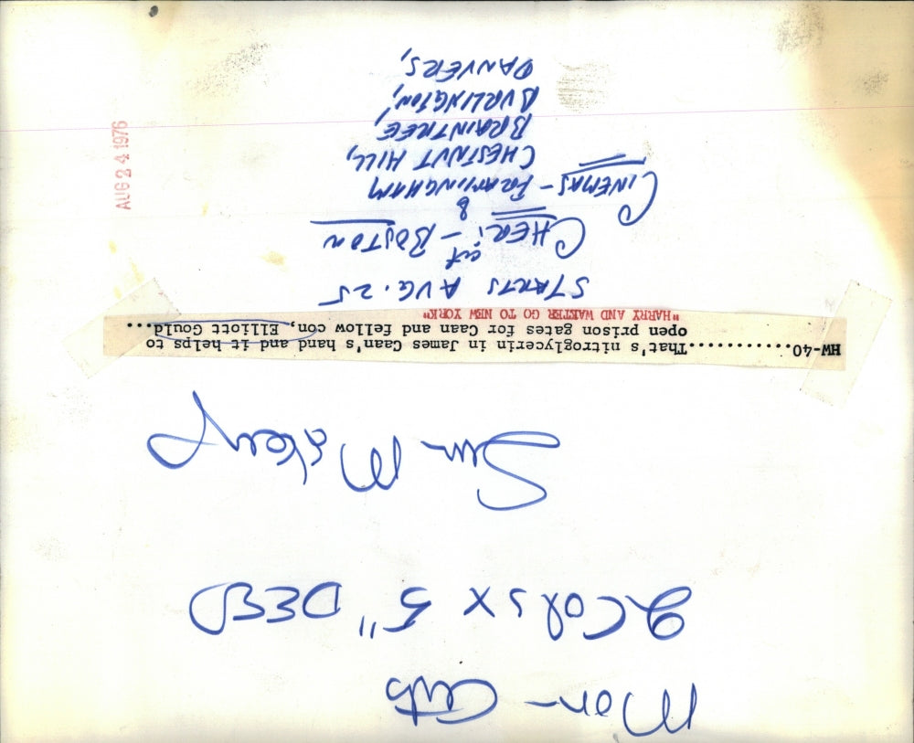 1976 Press Photo Film "Harry and Walter Go To New York" James Caan Elliott Gould