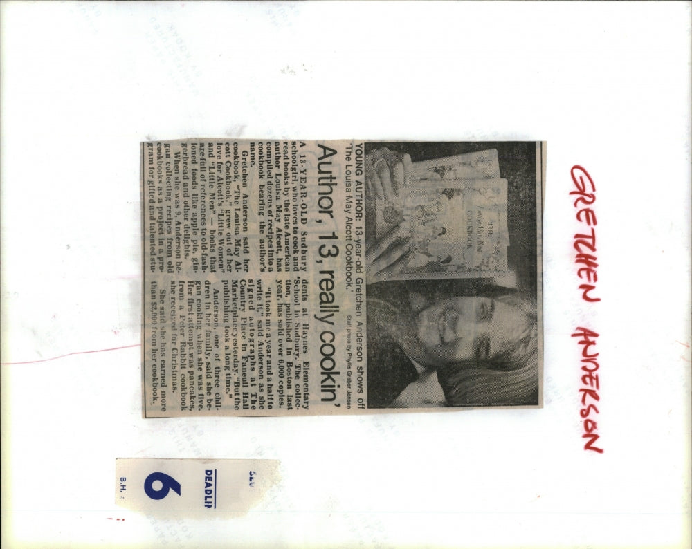 Press Photo Gretchen Anderson,13 yr old cookbook author