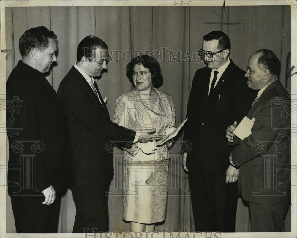 1965 Press Photo Rev. Francis O'Sullivan, Vin Ciampa, C. Russell, W. Pickett