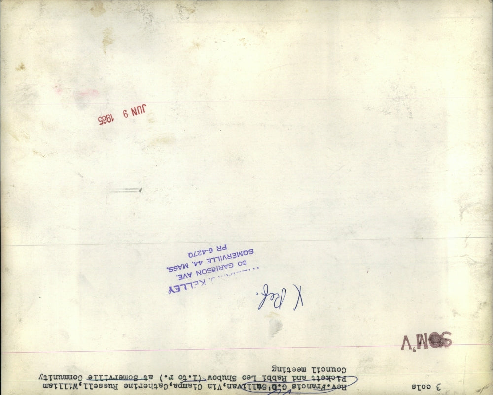 1965 Press Photo Rev. Francis O'Sullivan, Vin Ciampa, C. Russell, W. Pickett