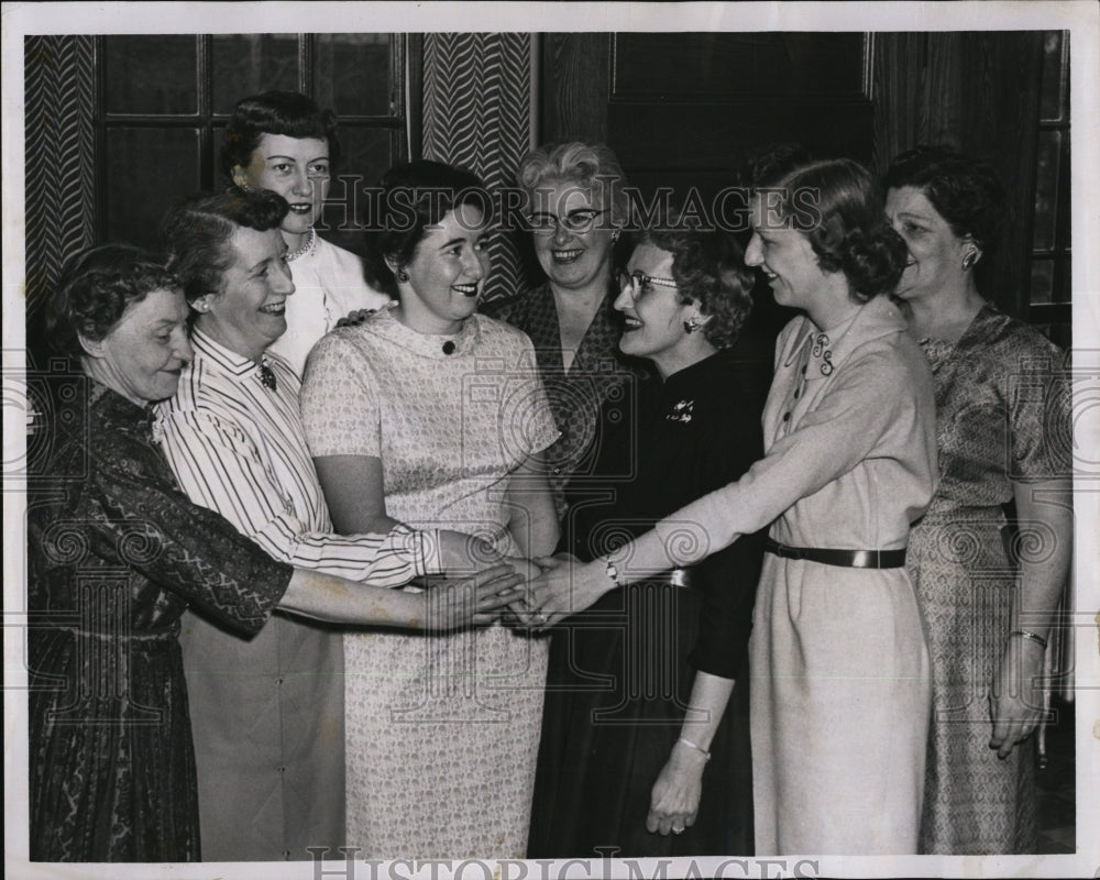 1959 Press Photo E Holt,M Barrington, MAhon,C Emerson,P Silk,C Harrigan
