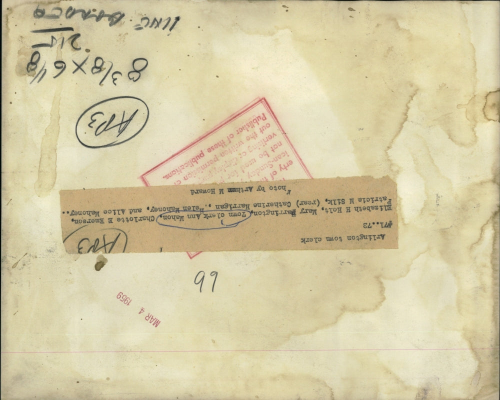 1959 Press Photo E Holt,M Barrington, MAhon,C Emerson,P Silk,C Harrigan