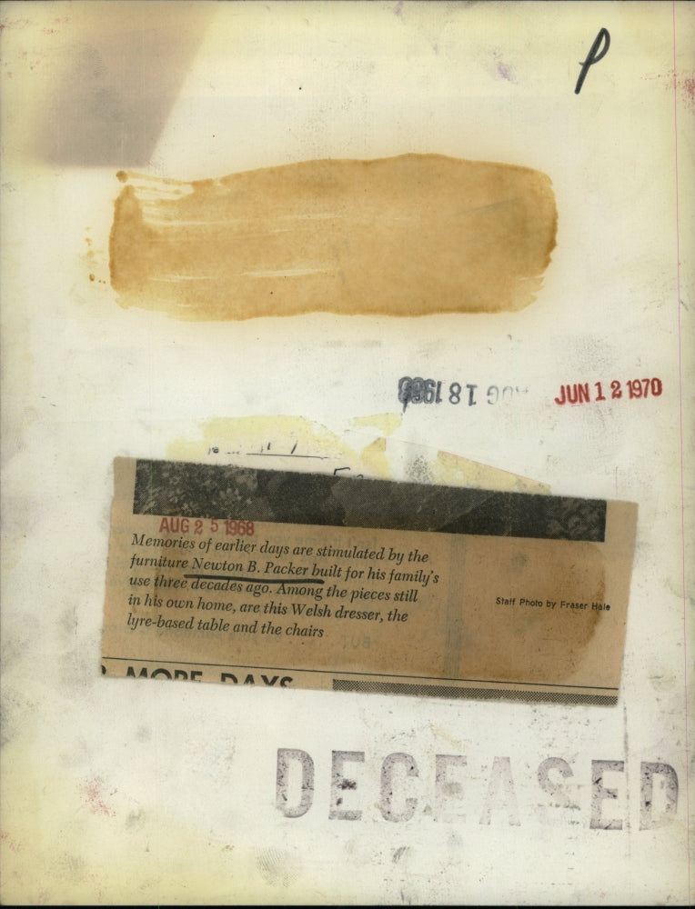 1968 Press Photo Newton B. Packer, furniture designer - RSM03719