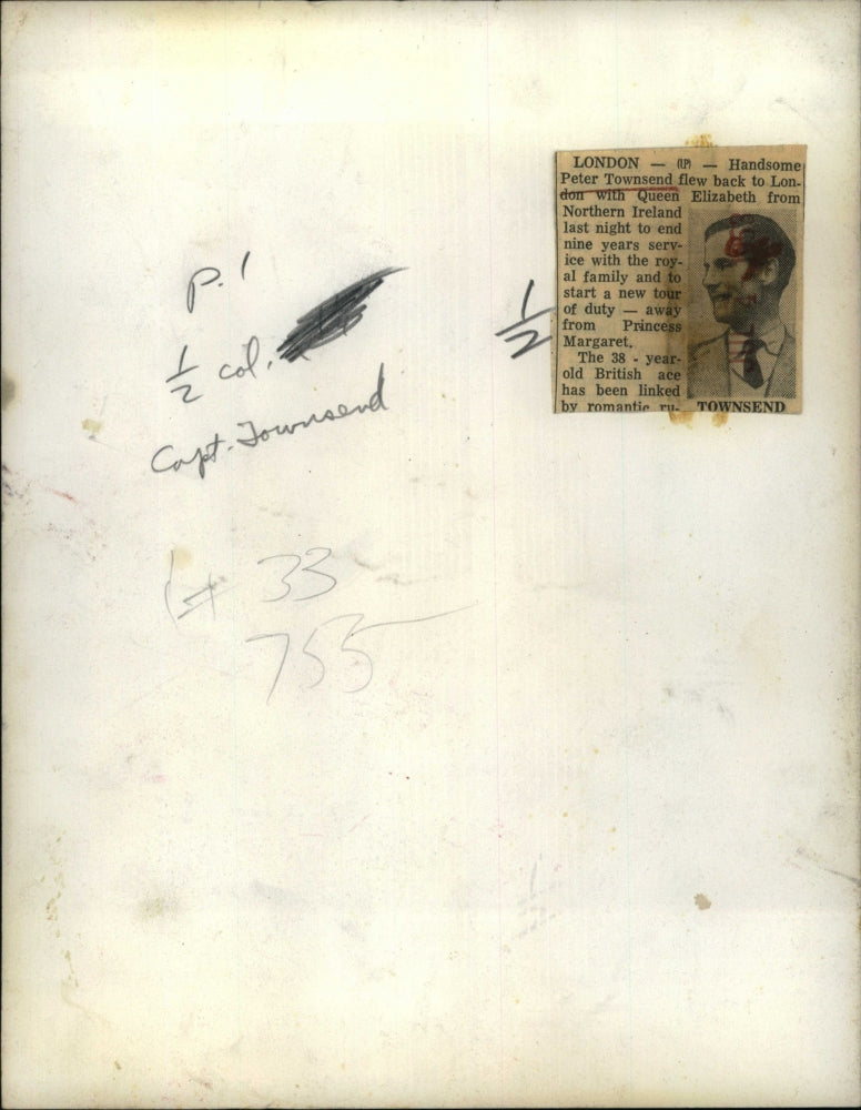 1953 Press Photo Group Capt. Peter Townsend w/ former wife & his two children