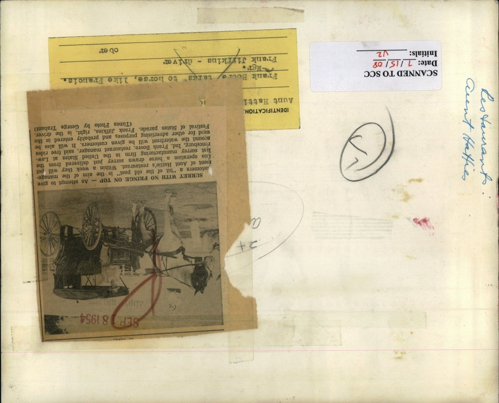 2008 Press Photo Frank Boore, Frank Jenkins with horse & surrey cart - RSM08267