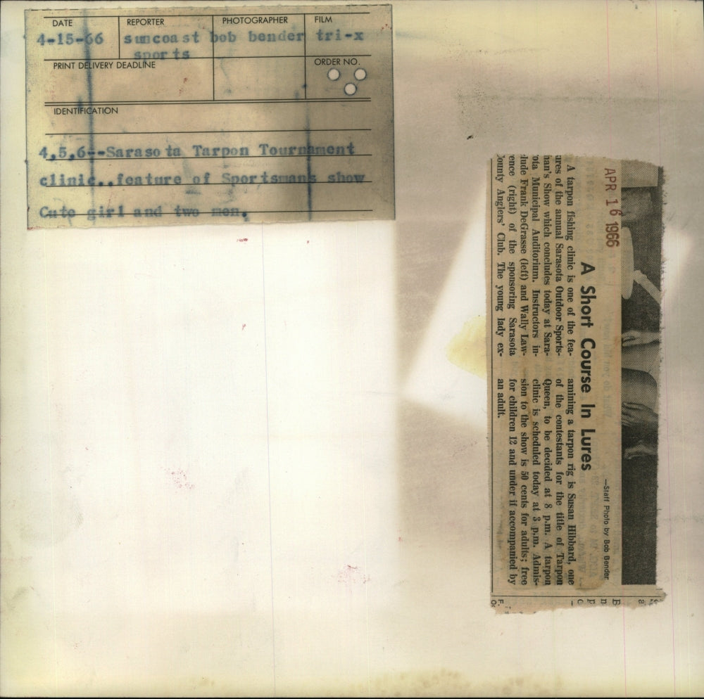 1966 Press Photo F DeGrasse,W Lawrence & Susan Hibbard "Miss Tarpon" - RSM10011