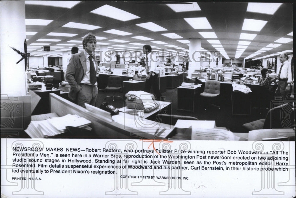 1975 Press Photo Robert Redford in &quot;All The President&#39;s Men&quot; - RSM12413