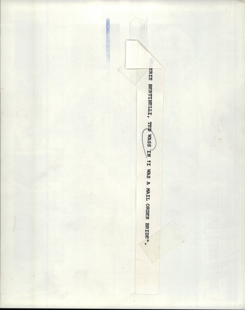 Press Photo Valerie Bertinelli & Ted Wass star in "I Was A Mail Order Bride"