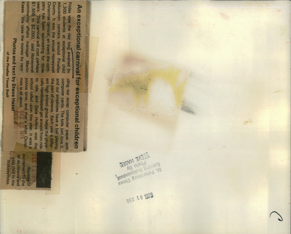 1976 Press Photo Honeywell Christmas Carnival for exceptional children