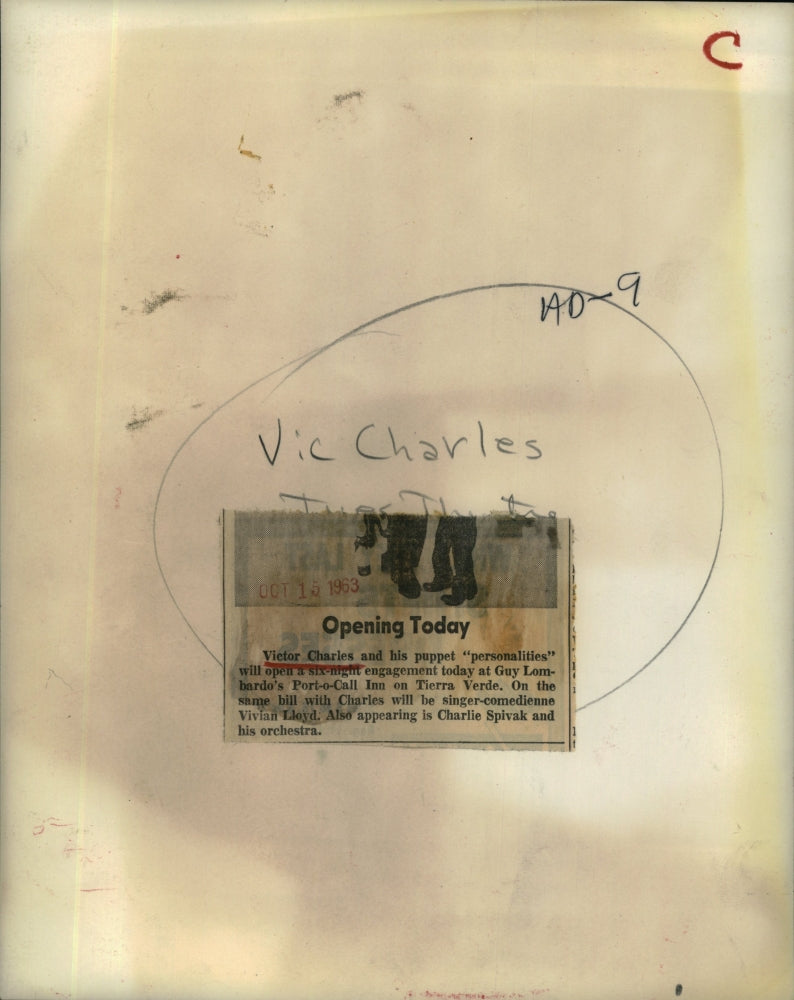 1963 Press Photo puppeteer Victor Charles and his Personalities - RSM18281