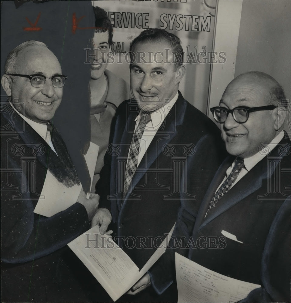 1959 Press Photo Draft Board 113 Members : Aloia, McLeroy, Keese And Goldfarb- Historic Images