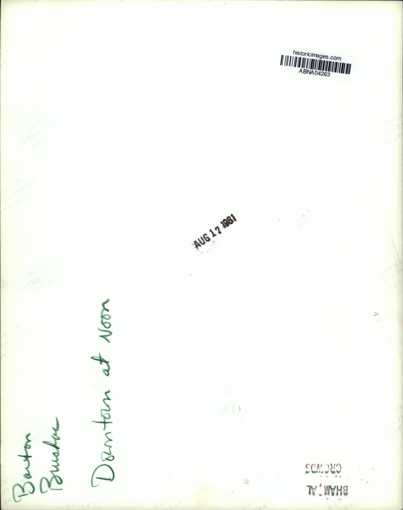 1981 Press Photo Barton Bruchac, Downtown Birmingham, Alabama at Noon