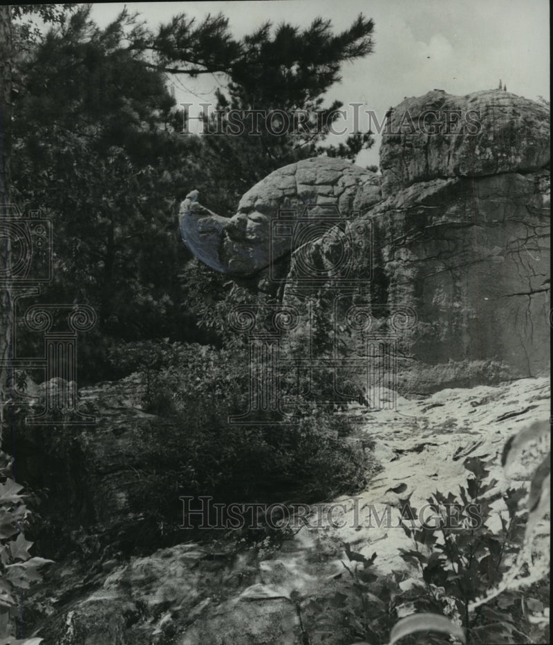 Load image into Gallery viewer, 1971 Press Photo Alabama's Chandler Mountain's Camel's head dominated ridgeline.
