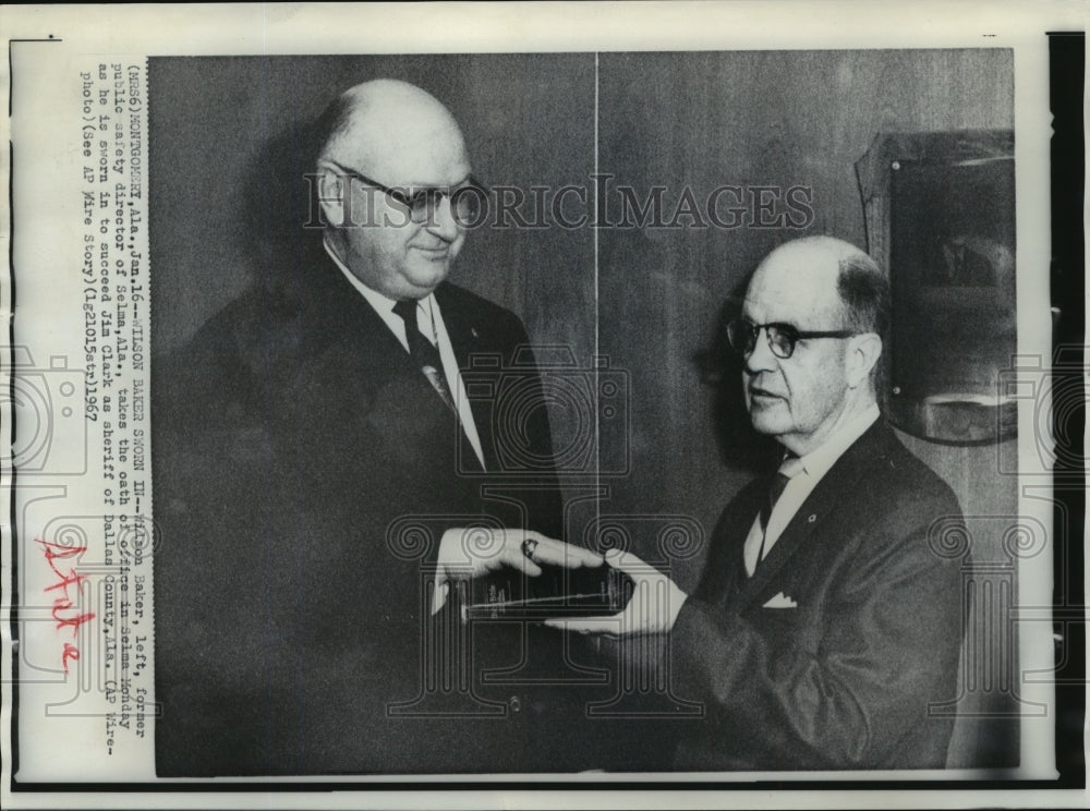 1967 Press Photo-Alabama-Montgomery-Wilson Baker is new Dallas County Sheriff. - Historic Images