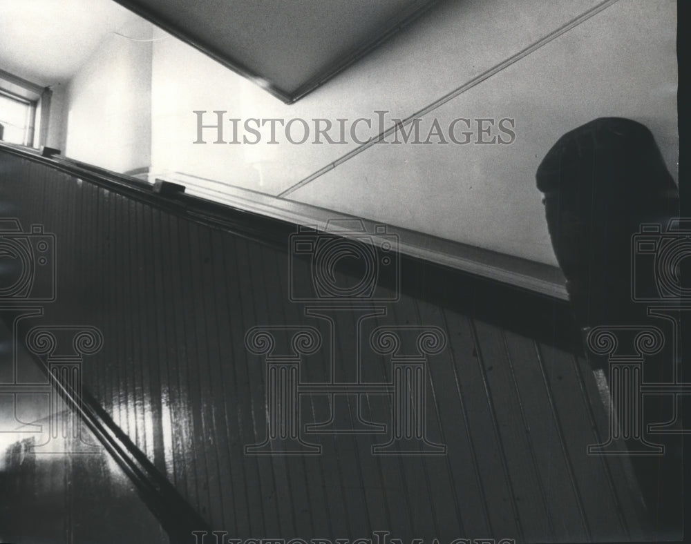 1976 Press Photo Stairwell at Powell School, Birmingham, Alabama- Historic Images