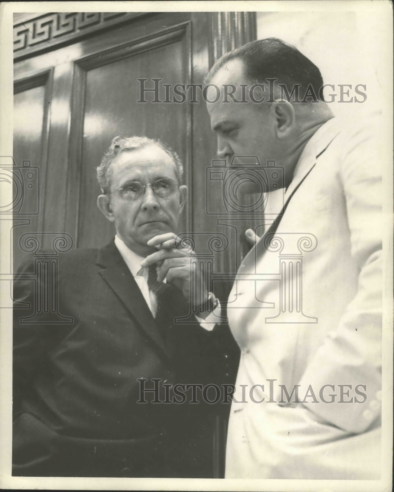 1961 Press Photo Alabama Lt. Governor Albert Boutwell and Senator Bob Kendall.- Historic Images