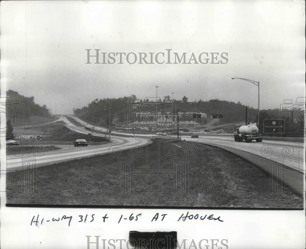 1977 Press Photo Highways 31 South and I-65 at Hoover, Alabama - abna07437 - Historic Images