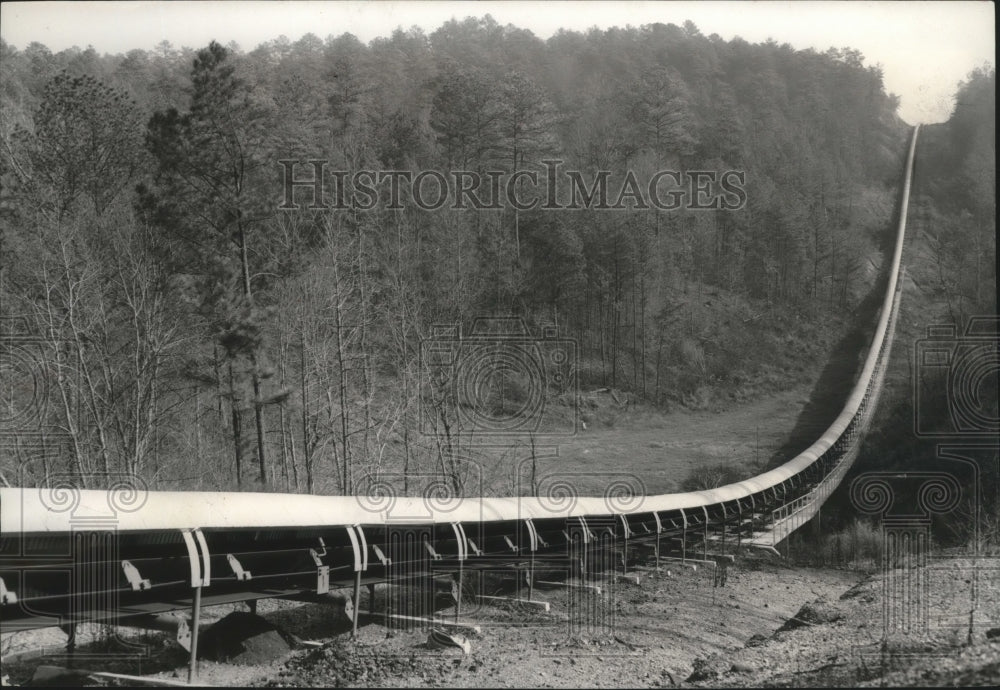 1969 Press Photo Alabama Power Co.&#39;s coal conveyor system at Gorgas Steam Plant- Historic Images