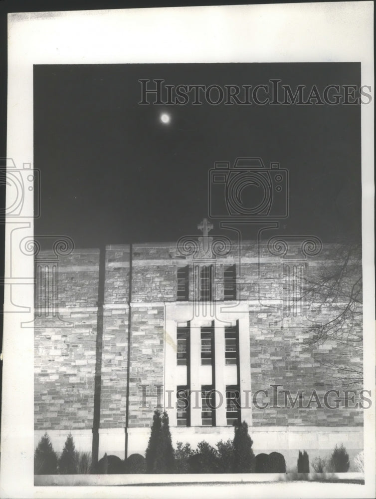 1961 Press Photo West end of Library building at St. Bernard College, Alabama- Historic Images