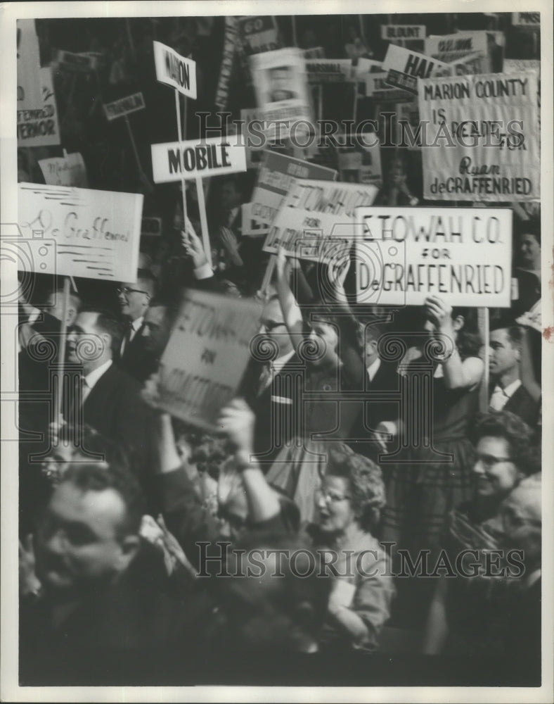 1962 Press Photo Political Rally for Ryan DeGraffenried Candidate for Governor - Historic Images