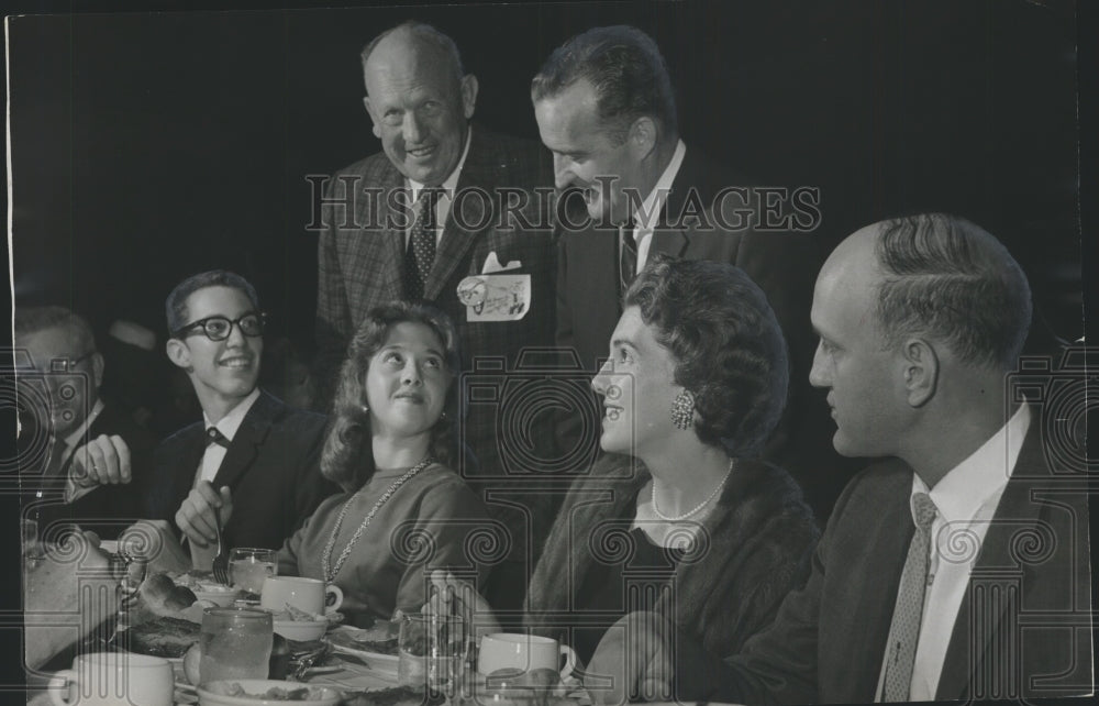 1961 Press Photo Art Hanes, Mayor Birmingham, Alabama, meet & greet dinner- Historic Images