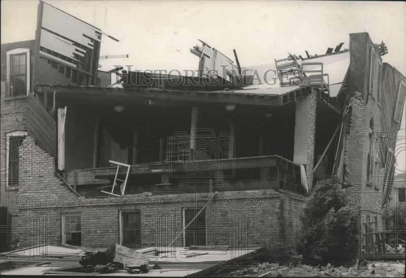 Load image into Gallery viewer, 1957 Press Photo Tornado damages Greenville College, Butler County - abna11868
