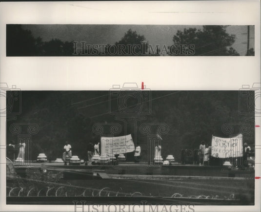 Press Photo Cuban hostage crisis. Talledega, Alabama - abna12376