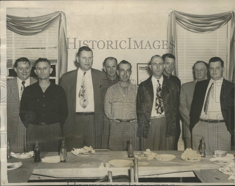 1951 Press Photo Members of Fraternal Order of Police, Sylacauga, celebrate - Historic Images