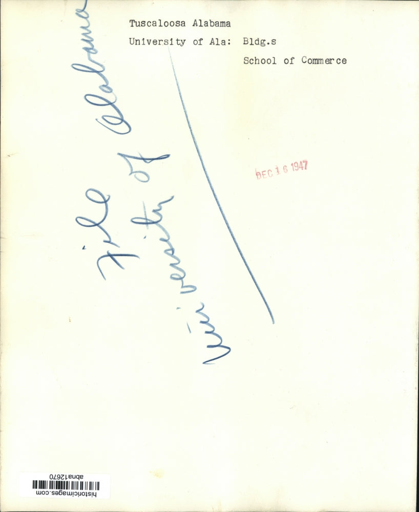 1947 Press Photo University of Alabama School of Commerce - abna12670